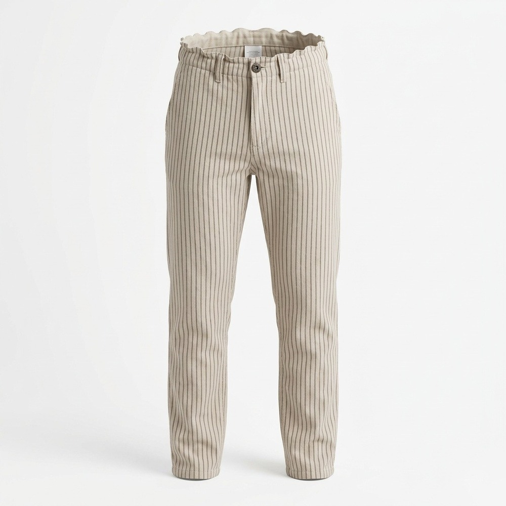 Rag & Bone Natural Stripe Cotton Hemp Linen Pants WDD22P2901DDNS Size 25